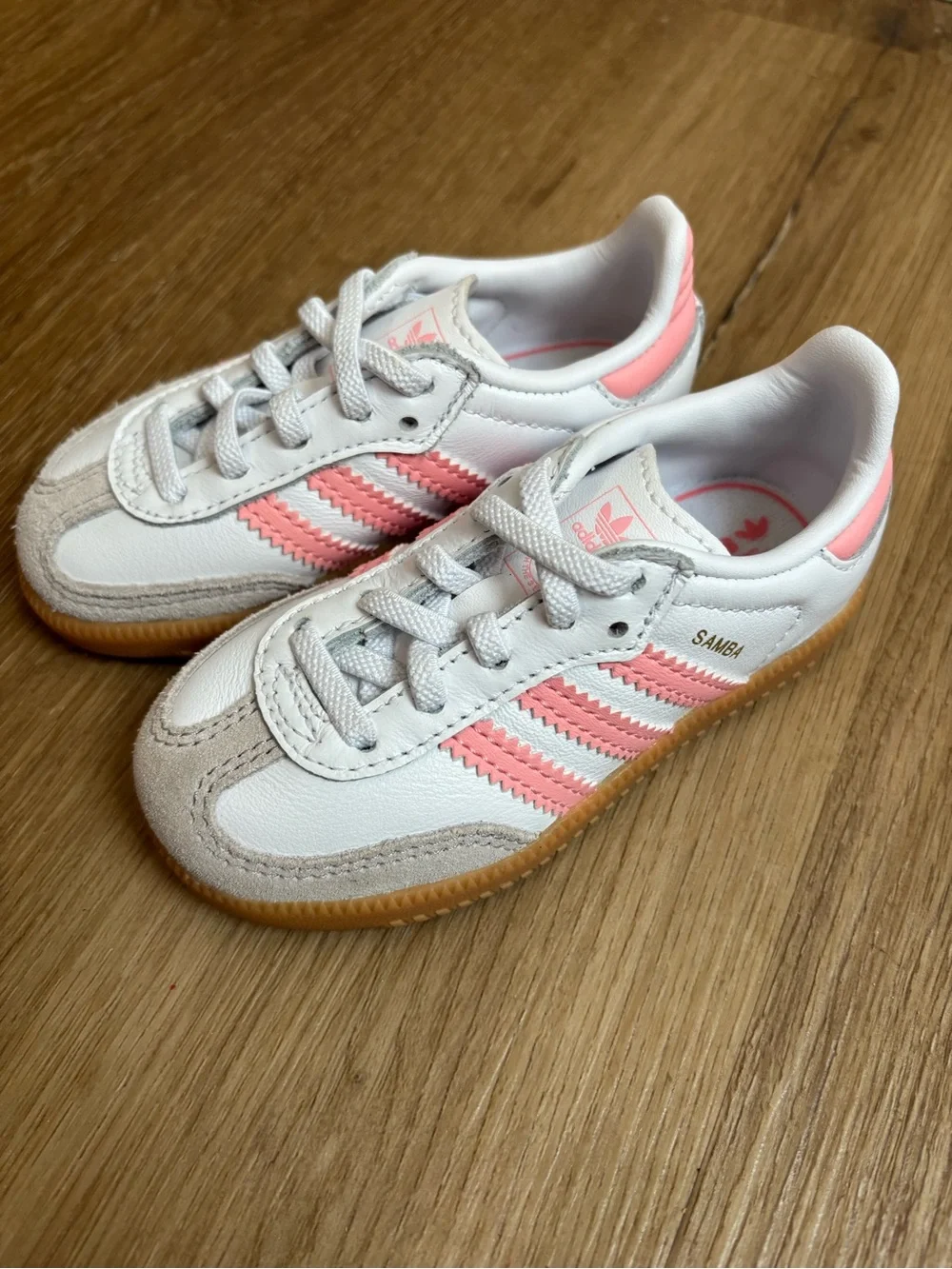 adidas Samba Kids Baby Toddler Girls Sneakers in White Pink Size 6